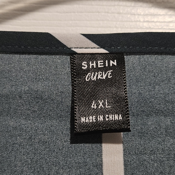 Shein green & white striped dress size 4X. - Picture 2 of 3